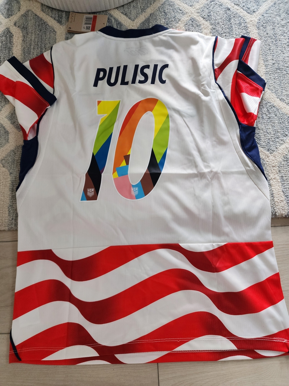Christian Pulisic #10 USA Soccer Jersey - Multicolor Number